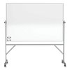 Ghent Reversible Magnetic Hygienic Porcelain Whiteboard, Satin Aluminum Frame/Stand, 96x48, White Surface ARM4M448